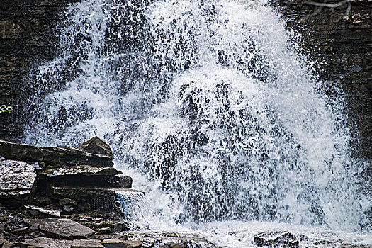 瀑布,坎卢普斯,不列颠哥伦比亚省,加拿大