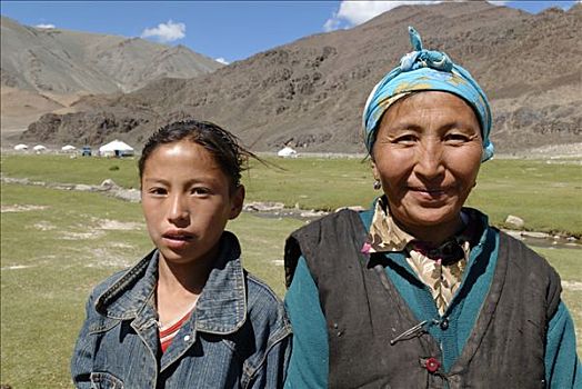 蒙古人,女人,哈萨克斯坦,蒙古,亚洲
