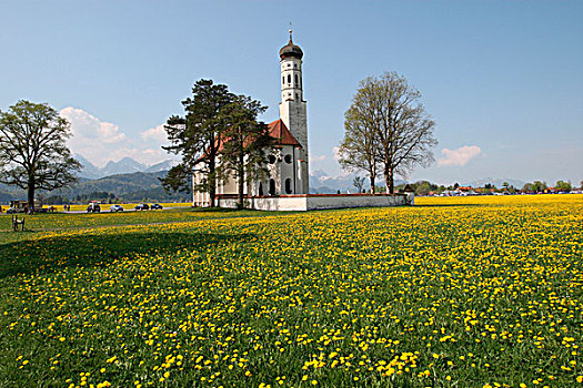 教堂,靠近,区域,巴伐利亚,德国,欧洲