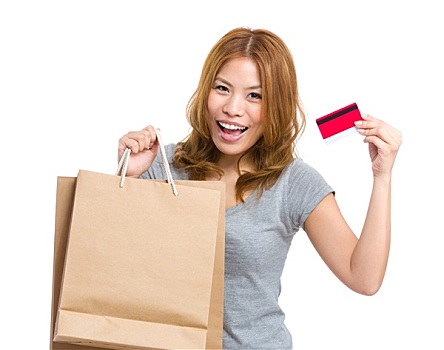 女人,购物,信用卡