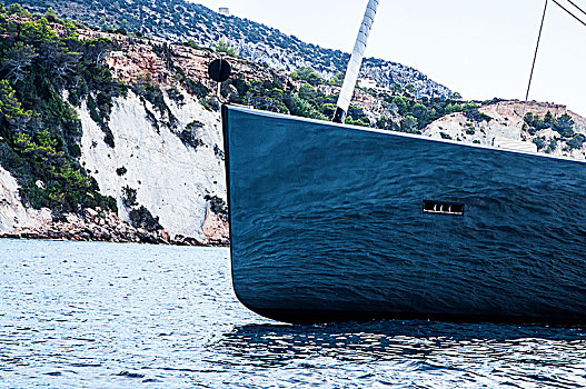 超级游艇,特写,伊比萨岛,西班牙