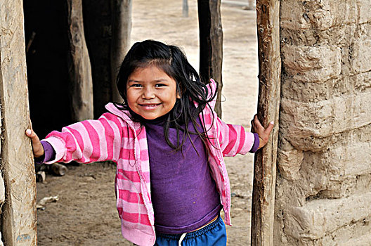 地方特色,女孩,印第安人,部落,6岁,奶奶,查科,阿根廷,南美