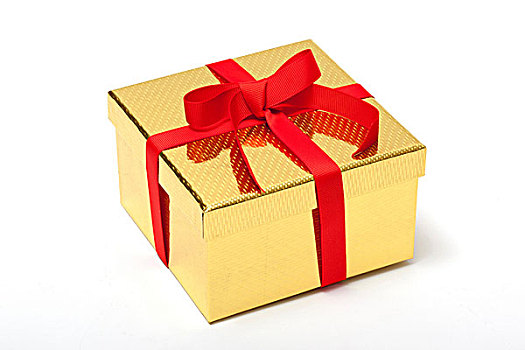 金色,礼物,盒子,红色,丝带