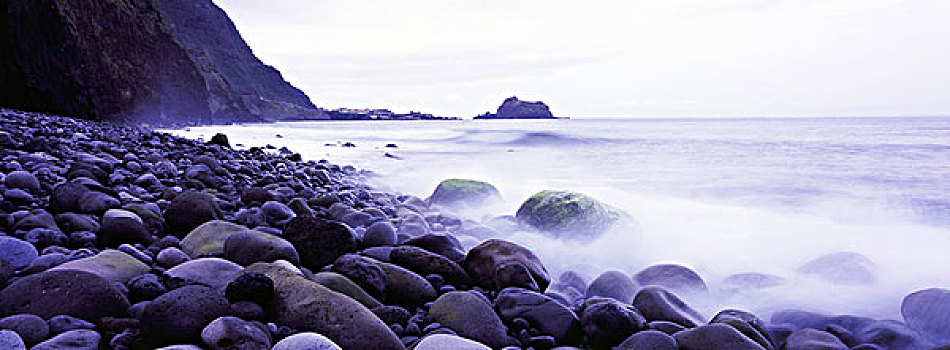 海岸,石头,马德拉岛,葡萄牙