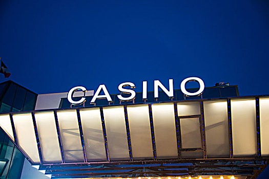 赌场,入口,晚间,时间