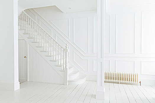 白色,楼梯,墙壁,华丽,房子