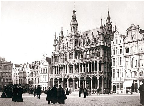 市场,布鲁塞尔,1898年,艺术家