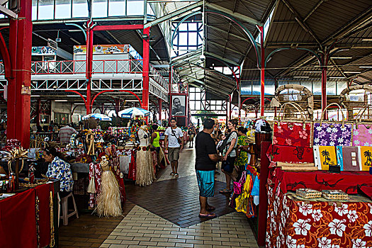 中央市场,帕皮提,塔希提岛,法属玻利尼西亚