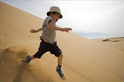 骷髅海岸,纳米比亚,男孩,纳米布沙漠,旅游