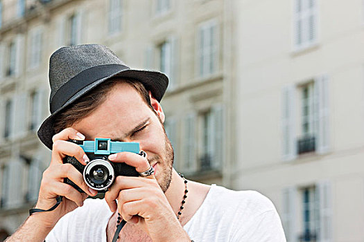 男人,摄影,相机,巴黎,法兰西岛,法国