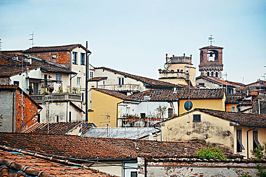 卢卡,屋顶,不同,风格,意大利