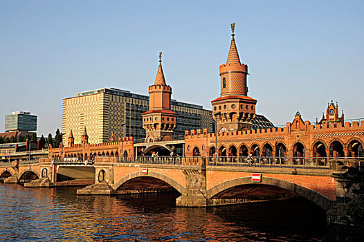 新哥德式,桥,上方,施普雷河,柏林,德国,欧洲