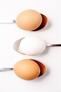蛋,勺子
