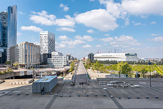 法国巴黎拉德芳斯商业广场全景