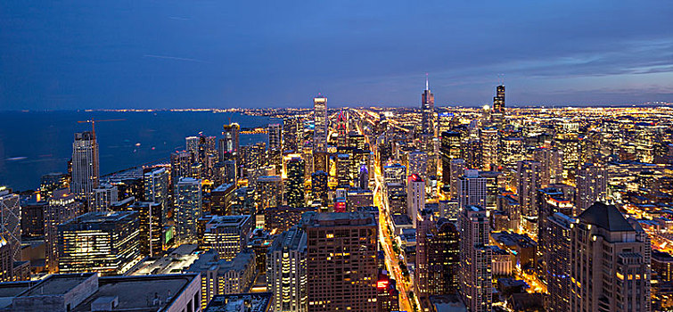 美国芝加哥美丽夜景