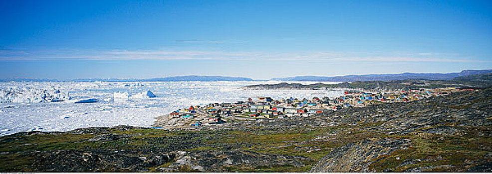 城镇,伊路利萨特,迪斯科湾,格陵兰