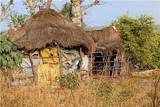 非洲,部族,小屋