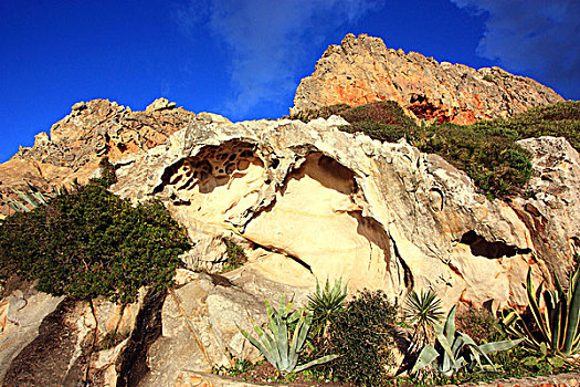 岩石构造,靠近,安达卢西亚,西班牙