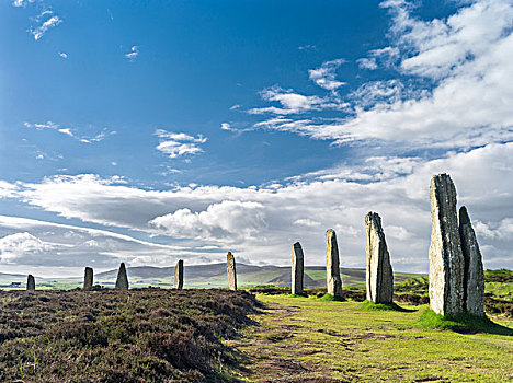 世界遗产,新石器时代,纪念建筑,巨石阵,奥克尼群岛,苏格兰,大幅,尺寸