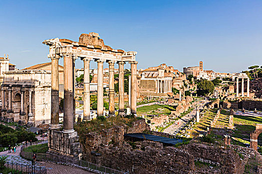 古罗马广场,拱形,庙宇,风景,角斗场,世界遗产,罗马,意大利