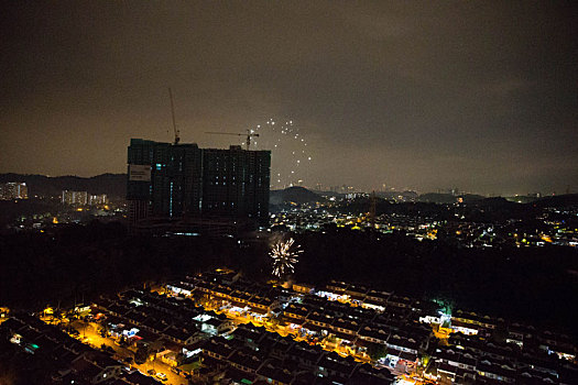 烟火夜景