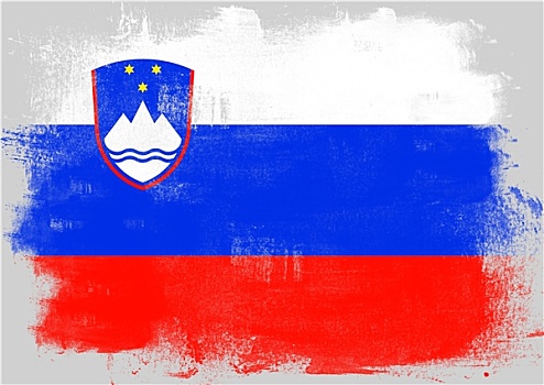 旗帜,斯洛文尼亚,涂绘,画刷