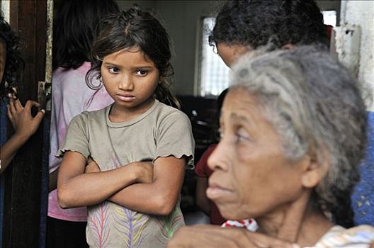 飓风,2008年,孩子,女人,学校,尼加拉瓜,中美洲