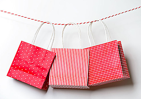 红色,礼品包装,纸袋,悬挂,丝带