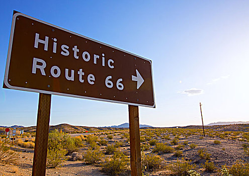 历史,66号公路,道路,唱,荒芜,加利福尼亚