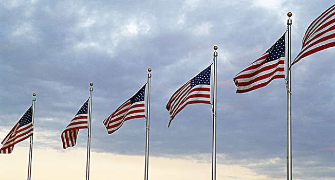 美国国旗,华盛顿纪念碑,华盛顿特区,美国,北美
