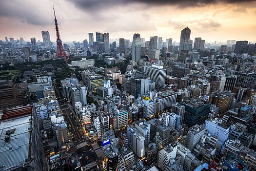 东京塔,城市风光