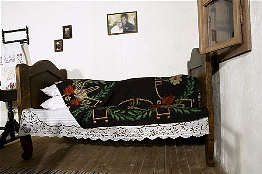 床,室内,塞尔维亚,19世纪,艺术家,未知