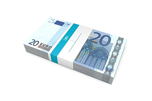 小包装,20欧元,钞票,银行,包装材料