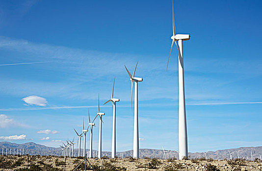 风轮机,风电场,棕榈泉,加利福尼亚,美国