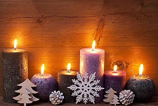 圣诞装饰,黑色,蜡烛,雪花