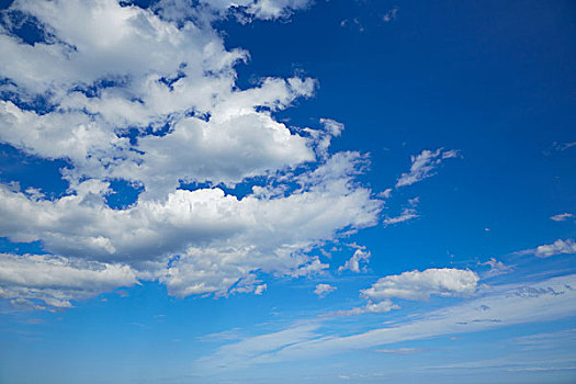 蓝色,夏日天空,地中海,白云