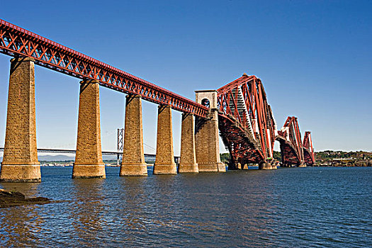 往前,铁路,桥,苏格兰,英国,欧洲