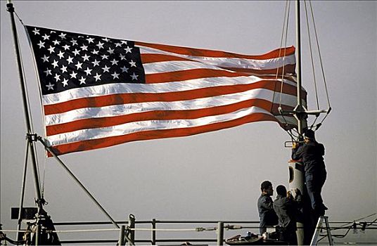 水手,美国,旗帜,星条旗,旧金山,加利福尼亚,北方