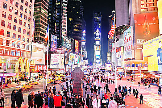 纽约,曼哈顿,时代广场,夜晚