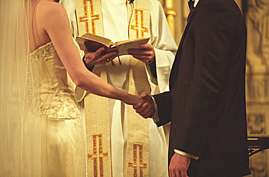 新娘,伴侣,教堂,交换,誓约