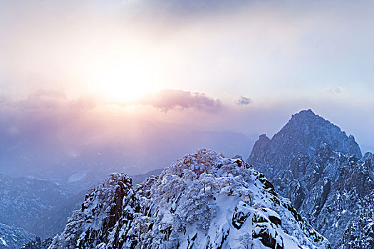 雪景,黄山