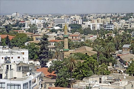 城市,清真寺,尼科西亚,塞浦路斯