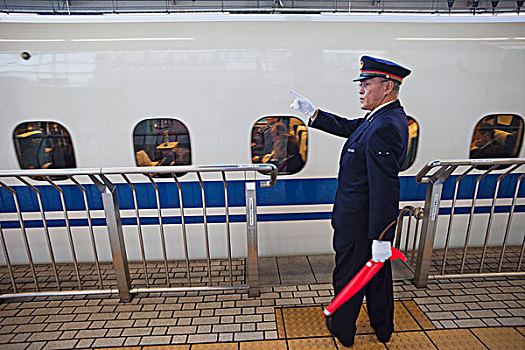 日本,京都站,月台,守卫,新干线