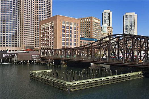 桥,河,水道,波士顿,马萨诸塞,美国