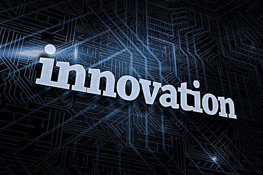 创新,未来,黑色,蓝色背景