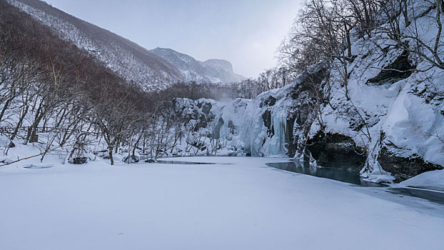 中国长白山风景区冬季景观