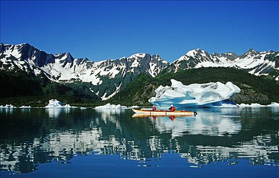 漂流,奇奈峡湾国家公园,阿拉斯加,美国