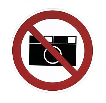 标识,拍照,禁止,相机
