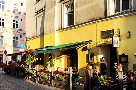 克拉科夫,街头咖啡馆