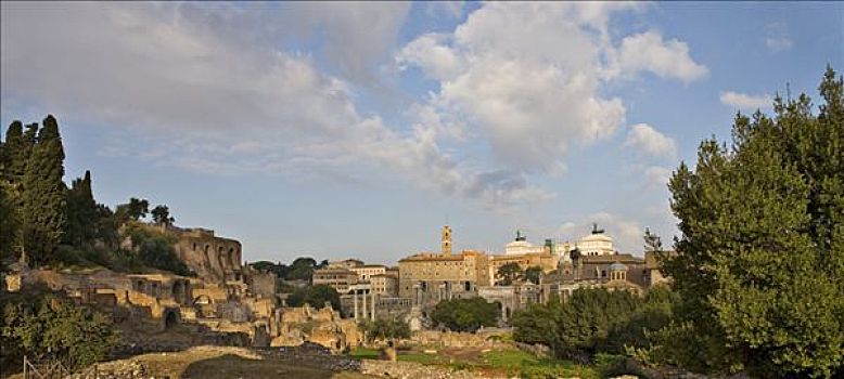 古罗马广场,风景,提图斯拱门,罗马,意大利,欧洲